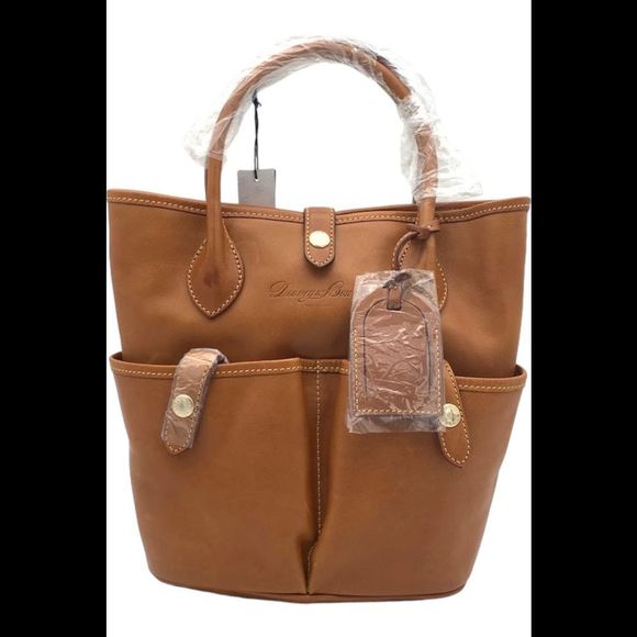Dooney & Bourke Florentine Leather Bucket Bag Natural - Picture 1 of 3